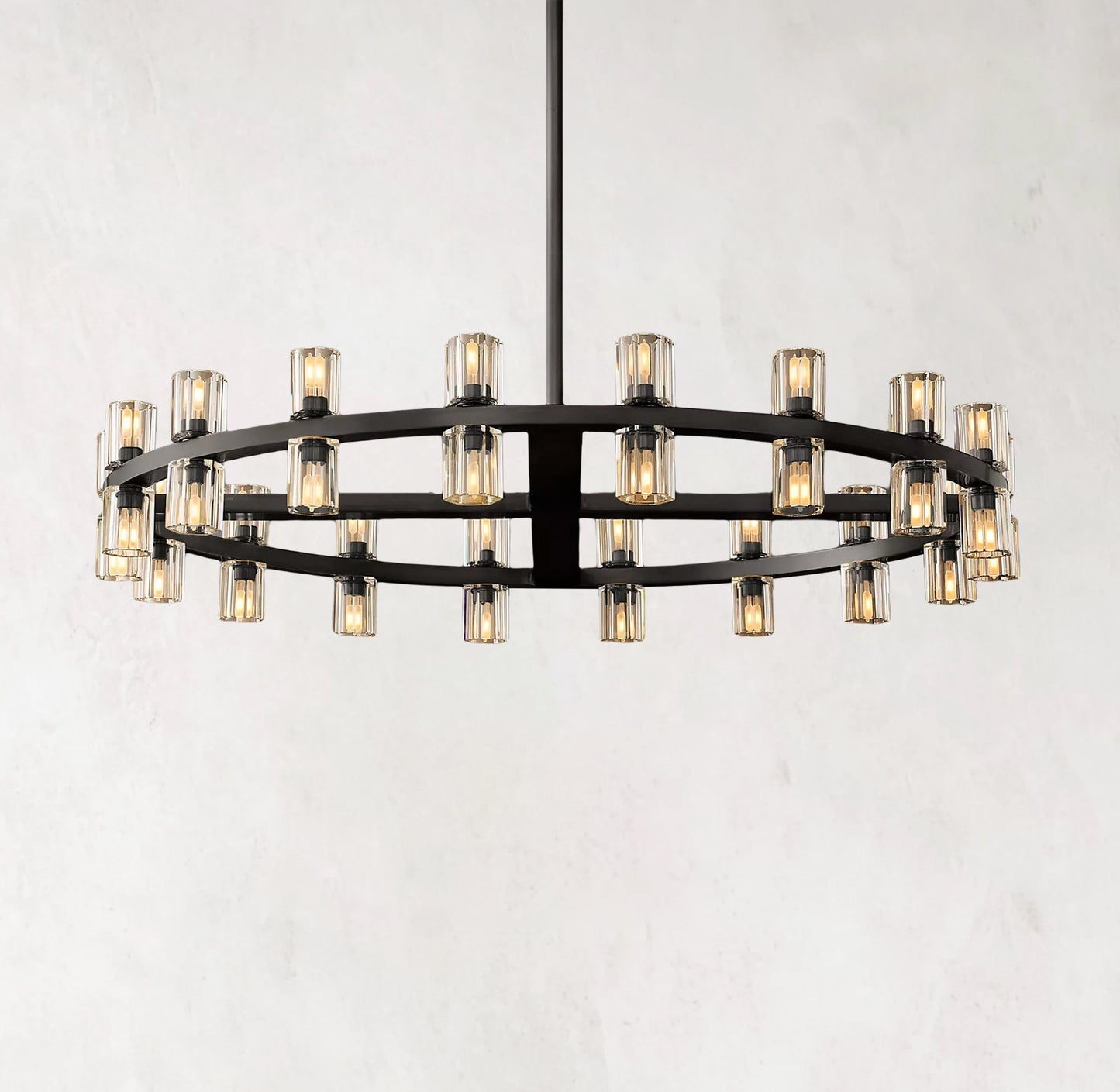 Arcachones 36" Round Crystal Chandelier - Elegant Brass Lighting Fixture