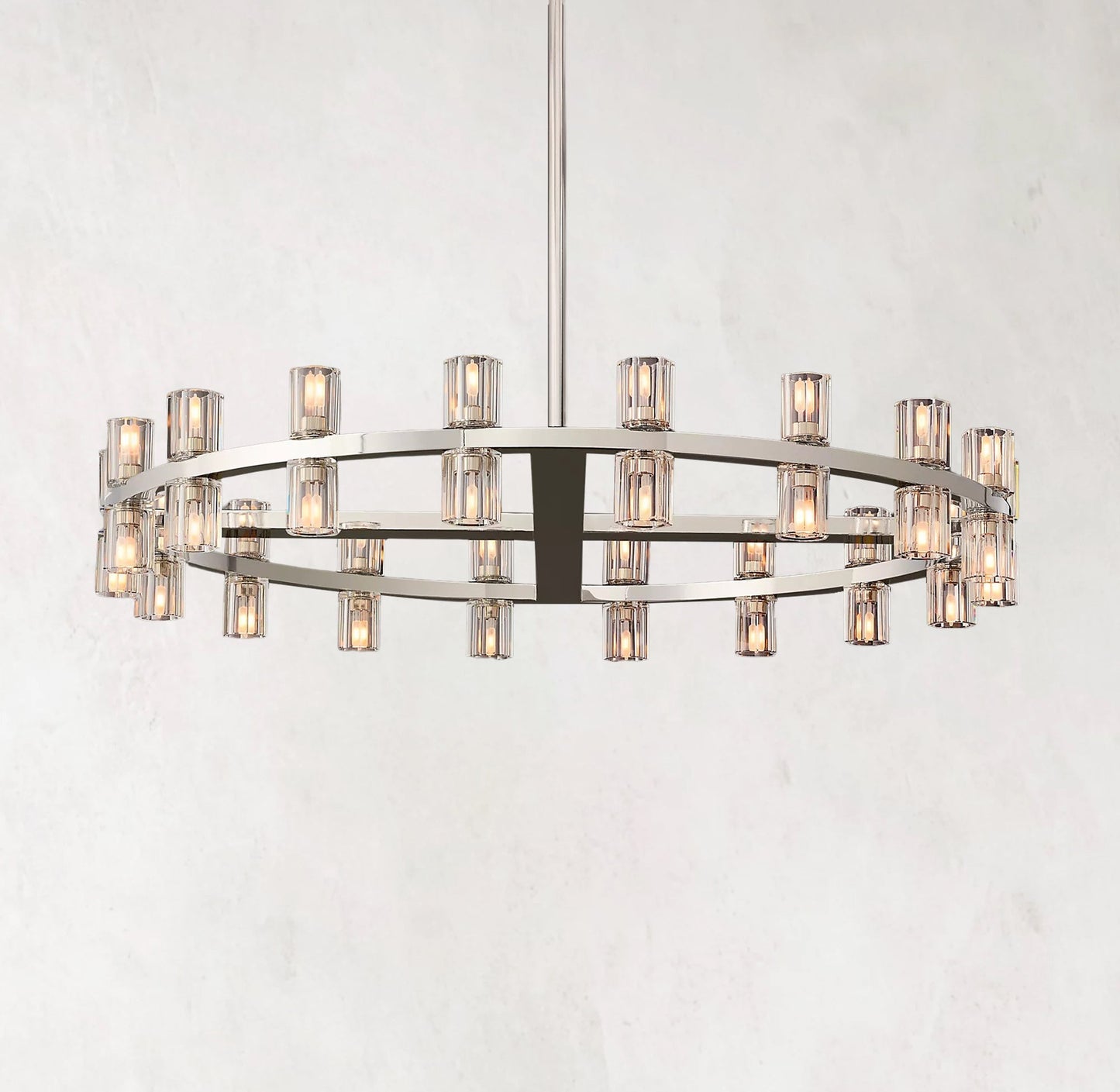 Arcachones 36" Round Crystal Chandelier - Elegant Brass Lighting Fixture